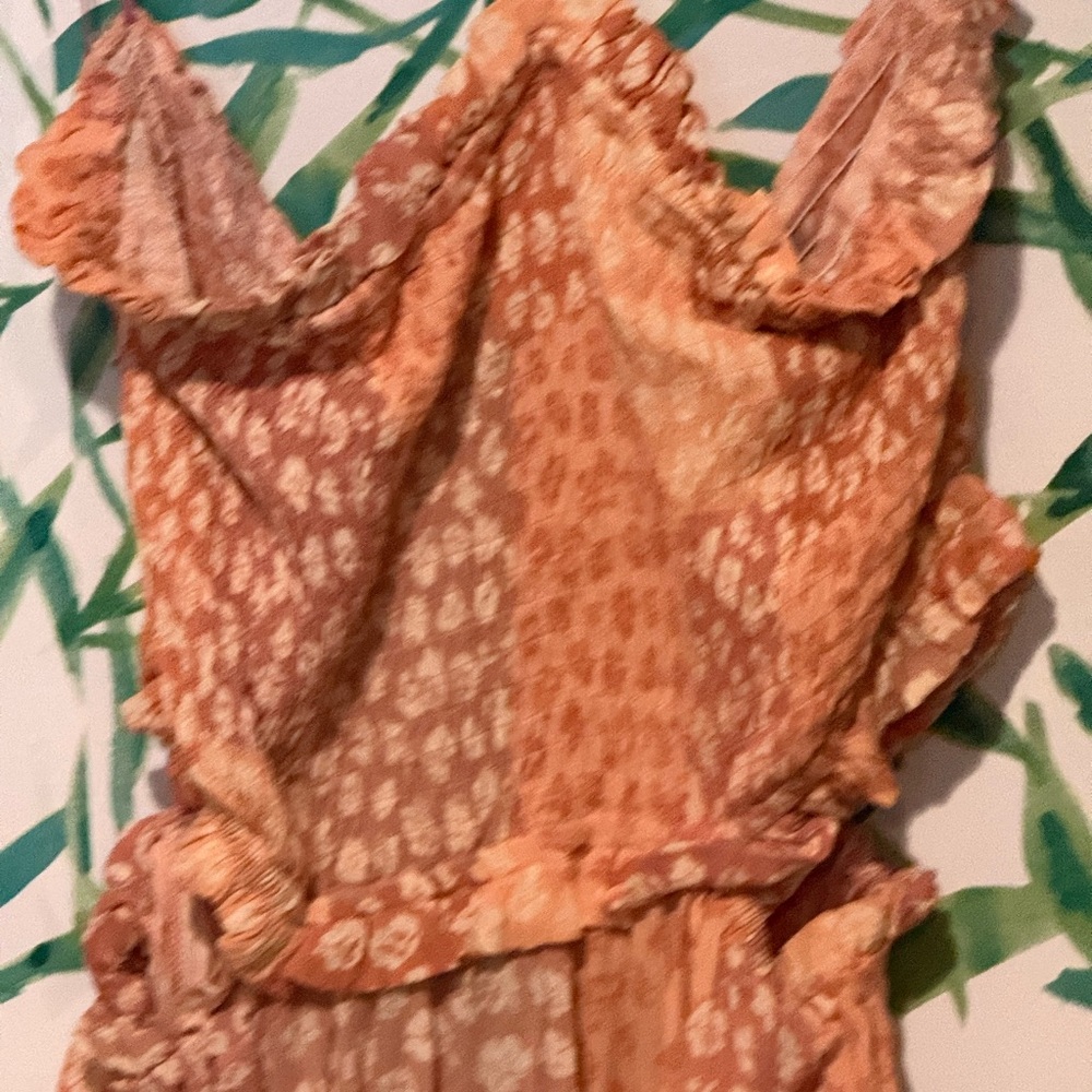 Ruffled Peach and Pink Dress